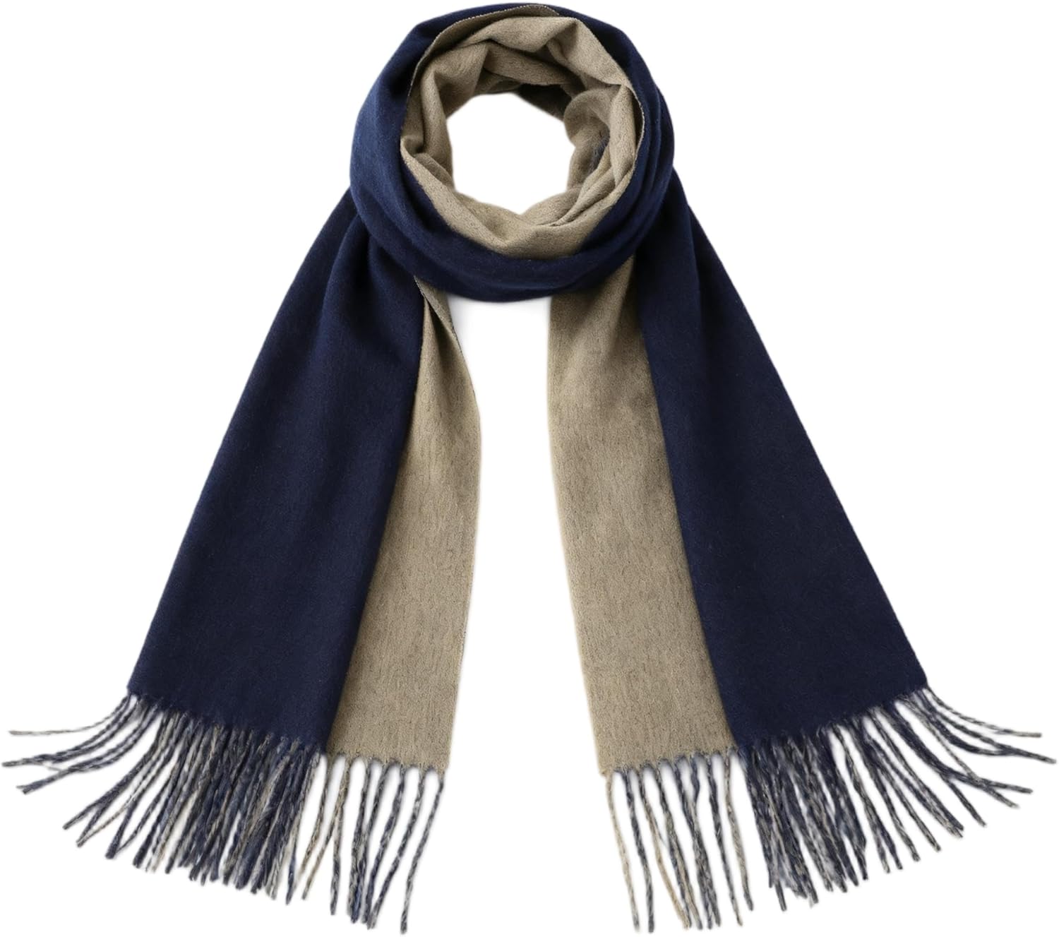 Lambs Wool Winter Scarf for Men Double-sided Women Wraps Fashion Cold Weather Scarves