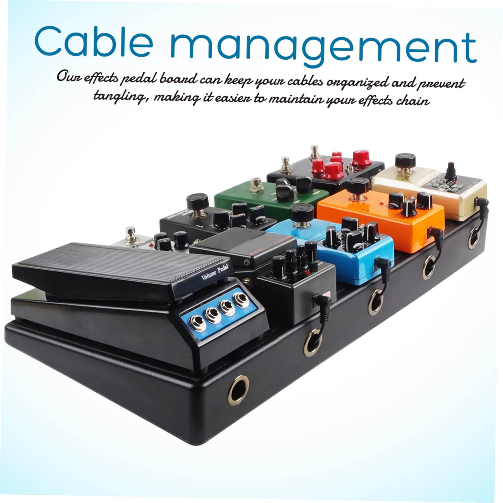 Sosoport Leichtes und Robustes Pedal Board aus Pe für Musiker für Live Auftritte und Proben mit Verstecktem Netzteil und Großer Kapazität