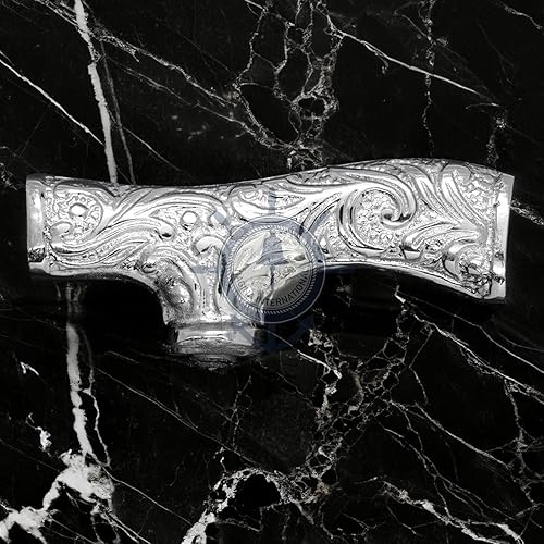 Miniatura 7 de Bastones de lujo Bastón hecho a mano de palisandro con barras decorativas cromadas de latón macizo Nagina International