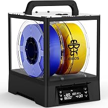 EIBOS 2026 Upgraded 3D Printer Filament Dryer Polyphemus with Fan, Filament Dry Box with Auto-Rotation, Smart Humidity Control, for 2x1KG/3KG Spools Nylon, PLA, TPU, 360 Spin Heating, Up to 80C