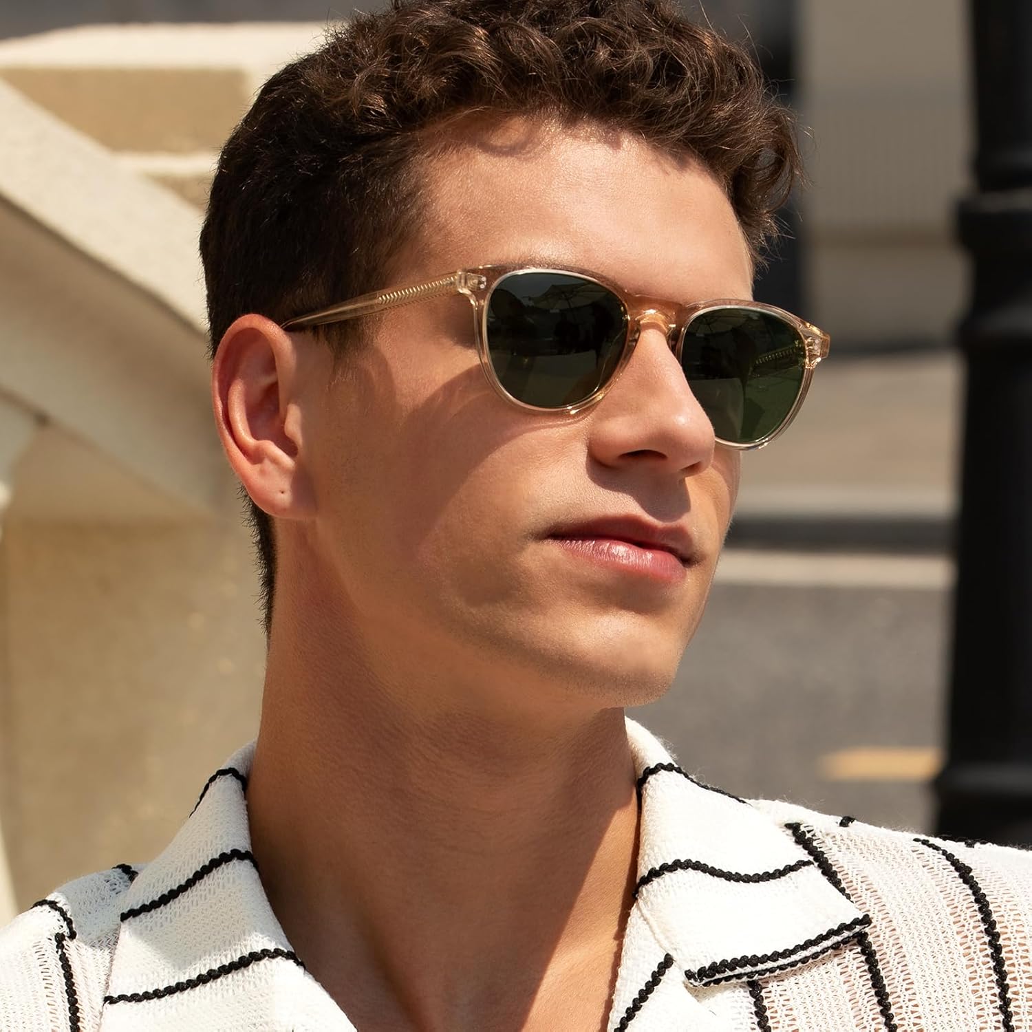 CARFIA Acetate Polarized Sunglasses for Men Trendy Retro Sun Glasses CA2307 - Image 9