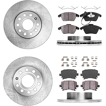Amazon Com Crk13454 Front 288mm Rear 260mm Premium 5 Lug 4 Rotors Brake Pads Clips Fit 2005 2010 Volkswagen Jetta Rabbit Automotive