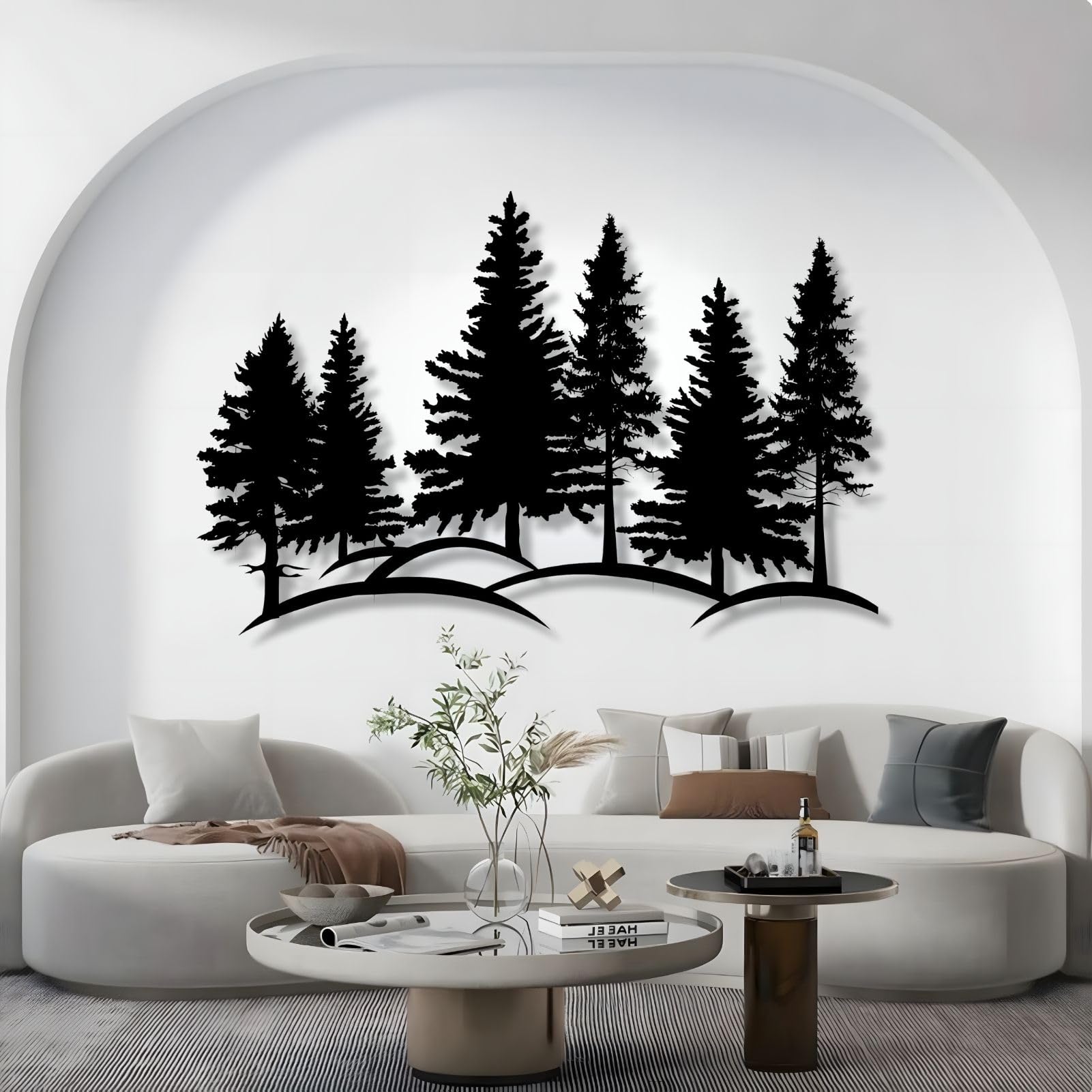 Amazon.com: Metal Pine Tree Wall Art, Pine Tree Wall Art, Metal Forest ...