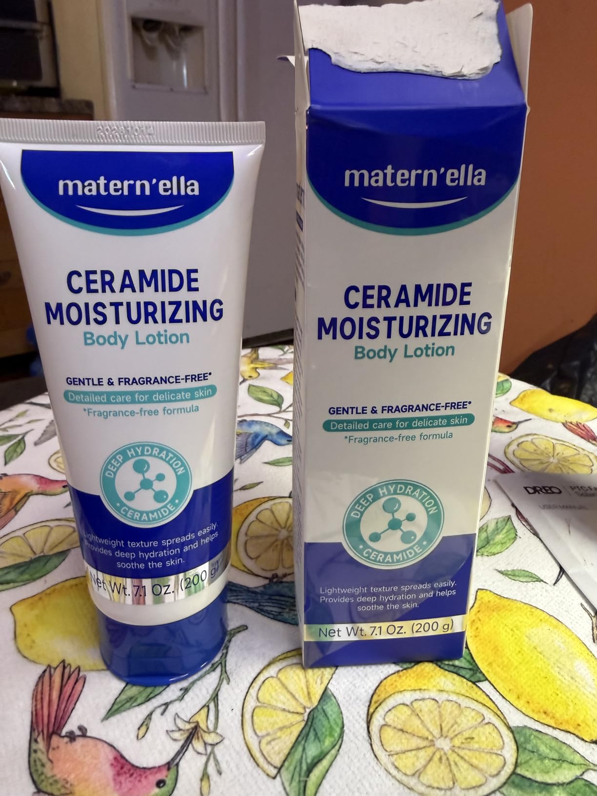 matern'ella Ceramide Body Lotion for Dry & Sensitive Skin - Daily Moisturizer with Niacinamide & 4 Ceramides (NG, AP, NP, EOP) 48H Hydration, Fragrance, Paraben, Non-Greasy 7.1 Oz