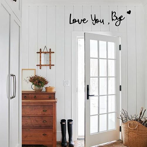 Miniatura 9 de Letrero de madera con texto en inglés "Love You Bye" para decoración del hogar, decoración de pared bohemia para sala de estar, entrada de pasillo,