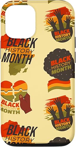 Funda con patrón del orgullo africano del mes de la historia negra para iPhone 14 Pro