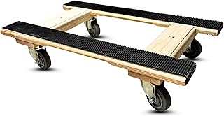 Heavy-Duty Oak Furniture Dolly – 18"x30" 4-Wheel Moving Dolly, 1000 lbs Capacity – Made in USA, Ideal for Professional Movers