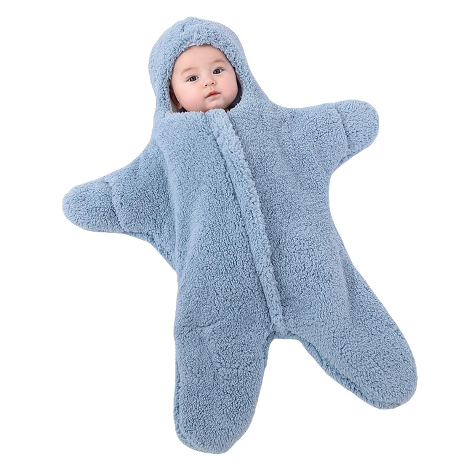 Generic Baby Starfish Onesie, Thick Fleece Wearable Starfish Baby Onesie, Keep Warm Starfish Baby Sleeping Bag