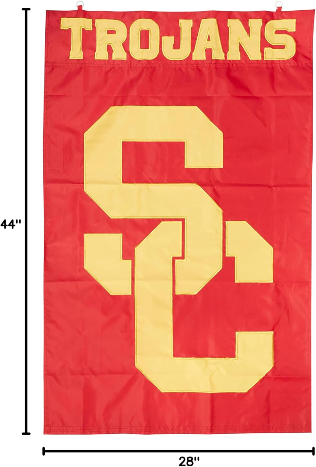 Party Animal NCAA Team Flag, 44" x 28" Double-Sided, Weather-Resistant Nylon Flag for Indoor & Outdoor Use, USC Trojans