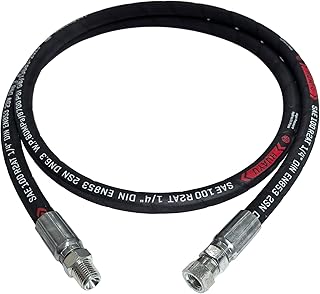 1/4 Hydraulic Hose with 1/4inch JIC 37° Female X 1/4" NPTF Male Hydraulic Hose Fittings (30inch)