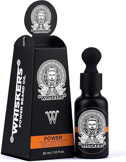 Whiskers Power Beard Oil|For Patchy &amp; Uneven Beard|Argan &amp; Jojoba Oil|Nourishes for Longer and Thicker Beard Hair|Vitamin ...