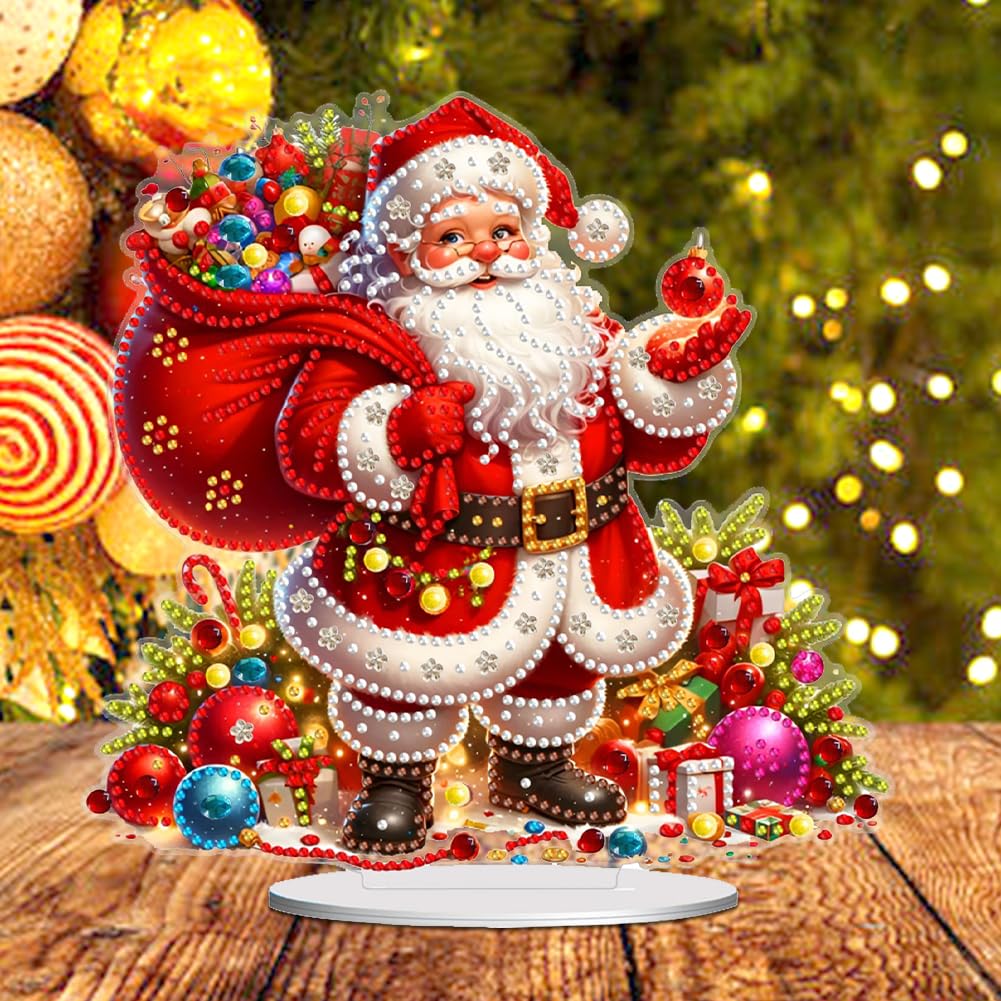 Demiawaking 5D Diamond Painting Weihnachten, 24x21 Cm – DIY Diamantbild Mit Schneemann-Motiv, Inkl. Zubehör