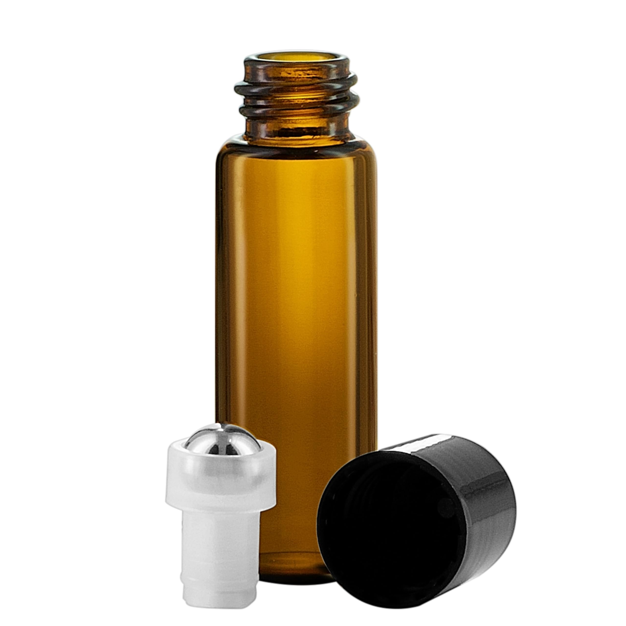 20 bottiglie di vetro Roll On per olio essenziale da 3 ml/5 ml/10 ml, mini bottiglie Amber Rollon vuote con apertura e pipette, campioni di vetro per miscele di oli aromatici, fragranza