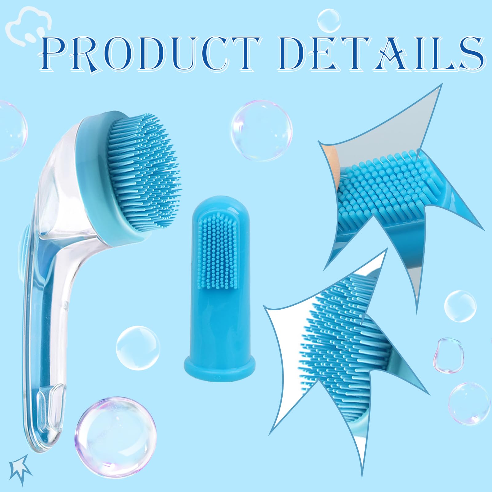 3 PCS Pet Bath Brush for Dogs,Dog Shampoo Brushes with Built-in Shampoo Dispenser,Long HandleDog Bath Brushs,Pet Grooming Tool for Baths,Dog Brushes Shampoo Massage Cat Brush for Short Haired Cats - Image 3