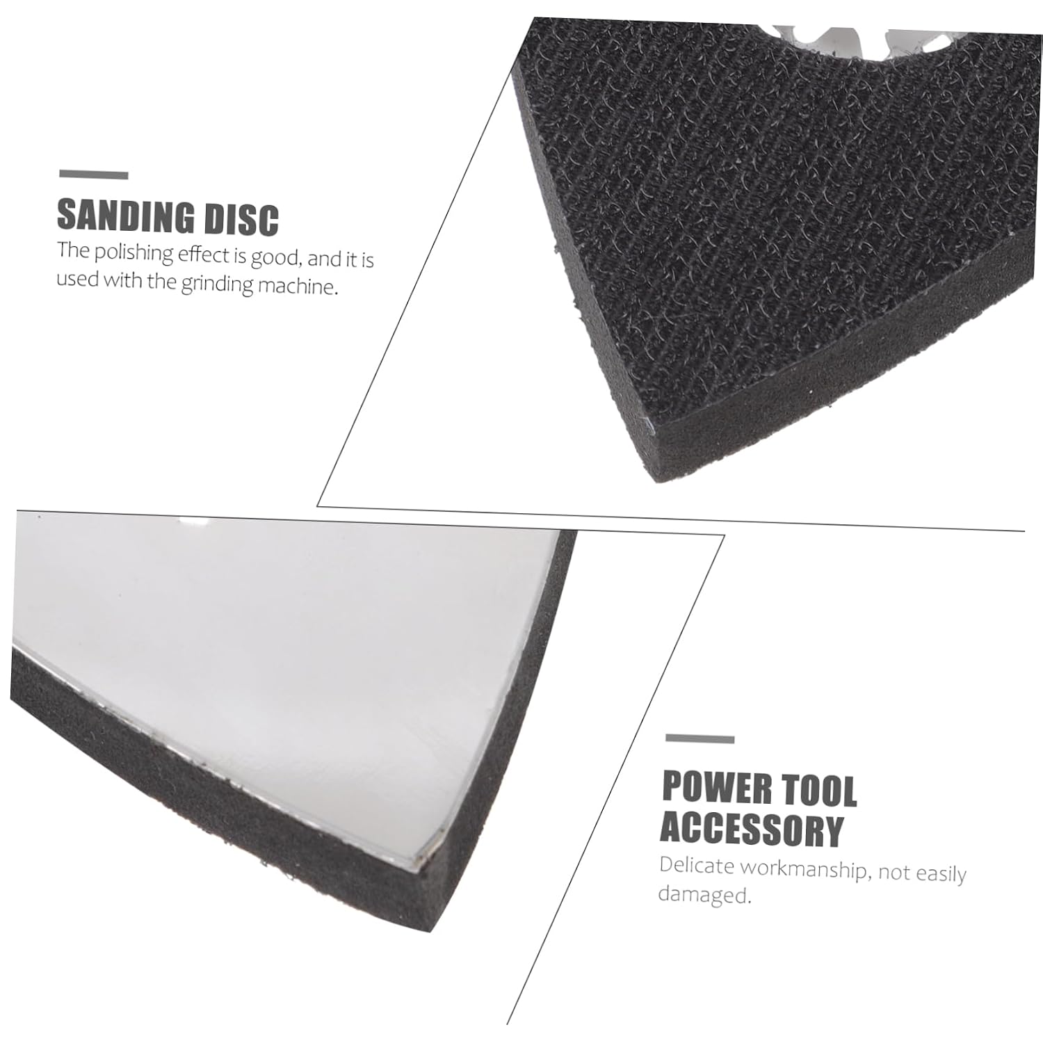 LIFKOME Triangular Sander Discs Hook and Loop Sanding Discs for Electric Sanders Stainless Steel Sanding Pads Easy to Install and Remove for Surface Finishing