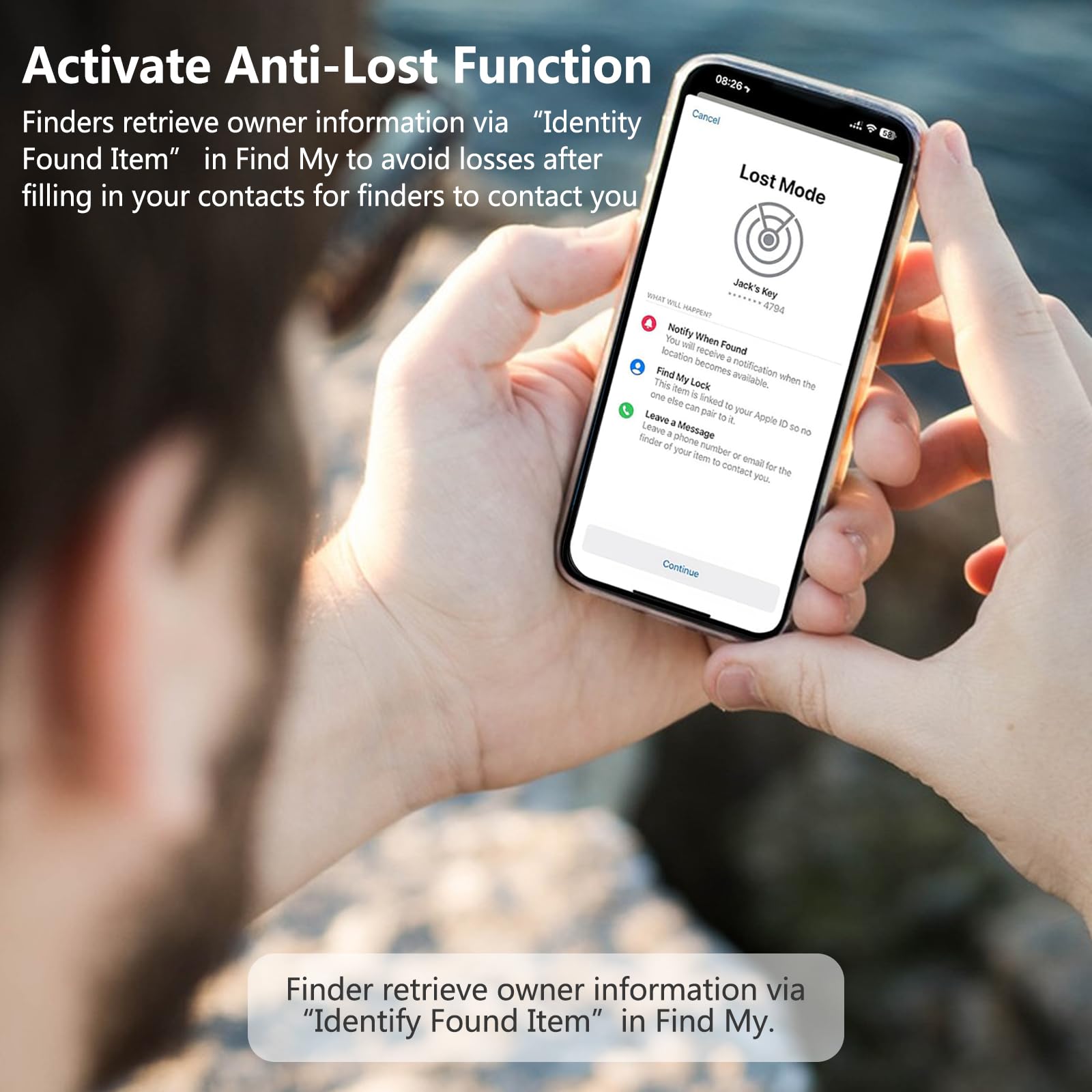 Lot de 2 étuis de suivi GPS pour étiquettes Air Tracker, localisateur de mini clés, sans frais mensuels avec Apple Find My (iOS uniquement), étui Bluetooth anti-perte pour bagages, enfants
