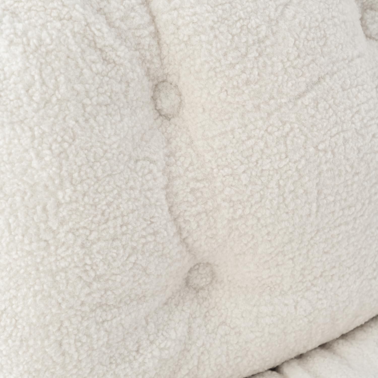 MEUBLE Cosy Sillón Giratoria 360° Butaca de Salón Función de Inclinación para Dormitorio Oficina Silla con Asiento Grueso Respaldo sin Reposabrazos Ruedas en Tela de Bucle Blanco