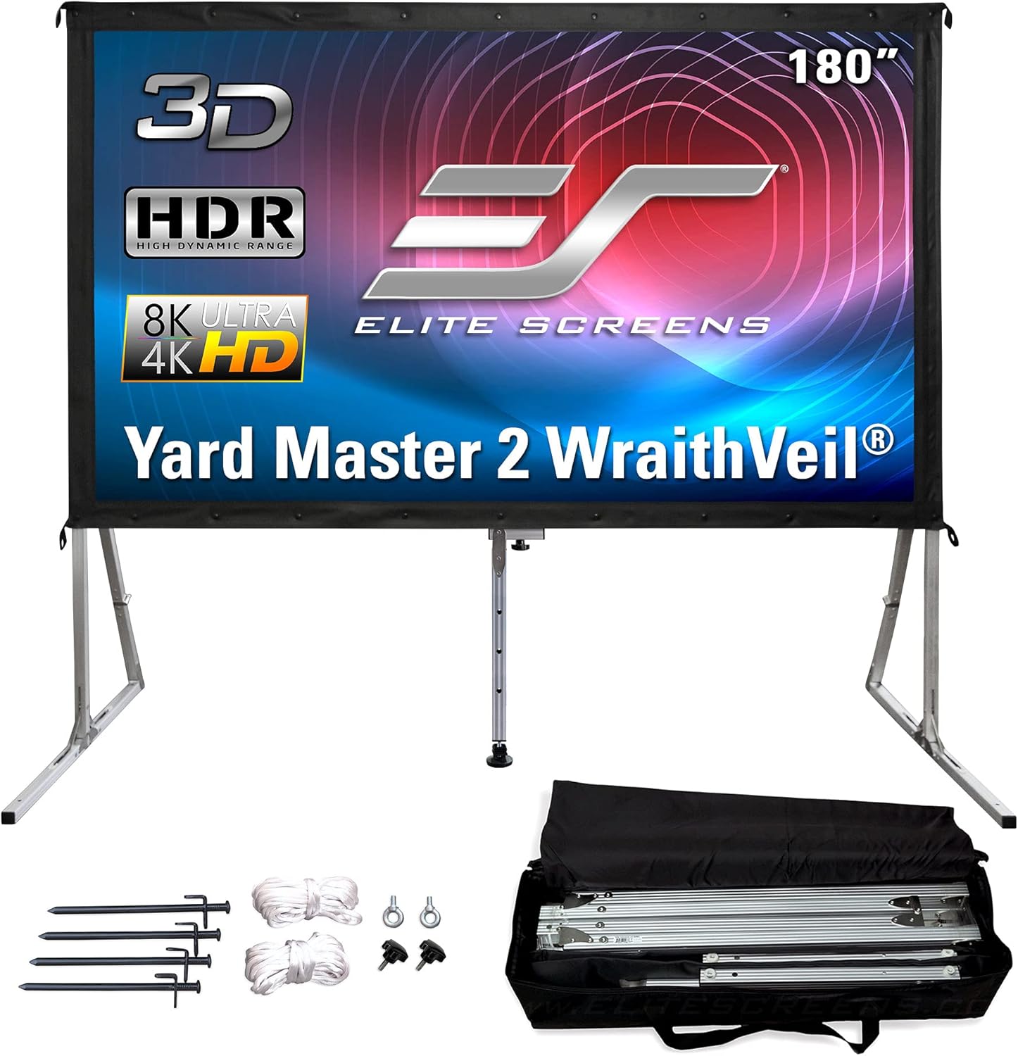 Buy Elite Screens Yard Master 2 DUAL Projector Screen, 180INCH 169, Front and Rear 4K8K Ultra