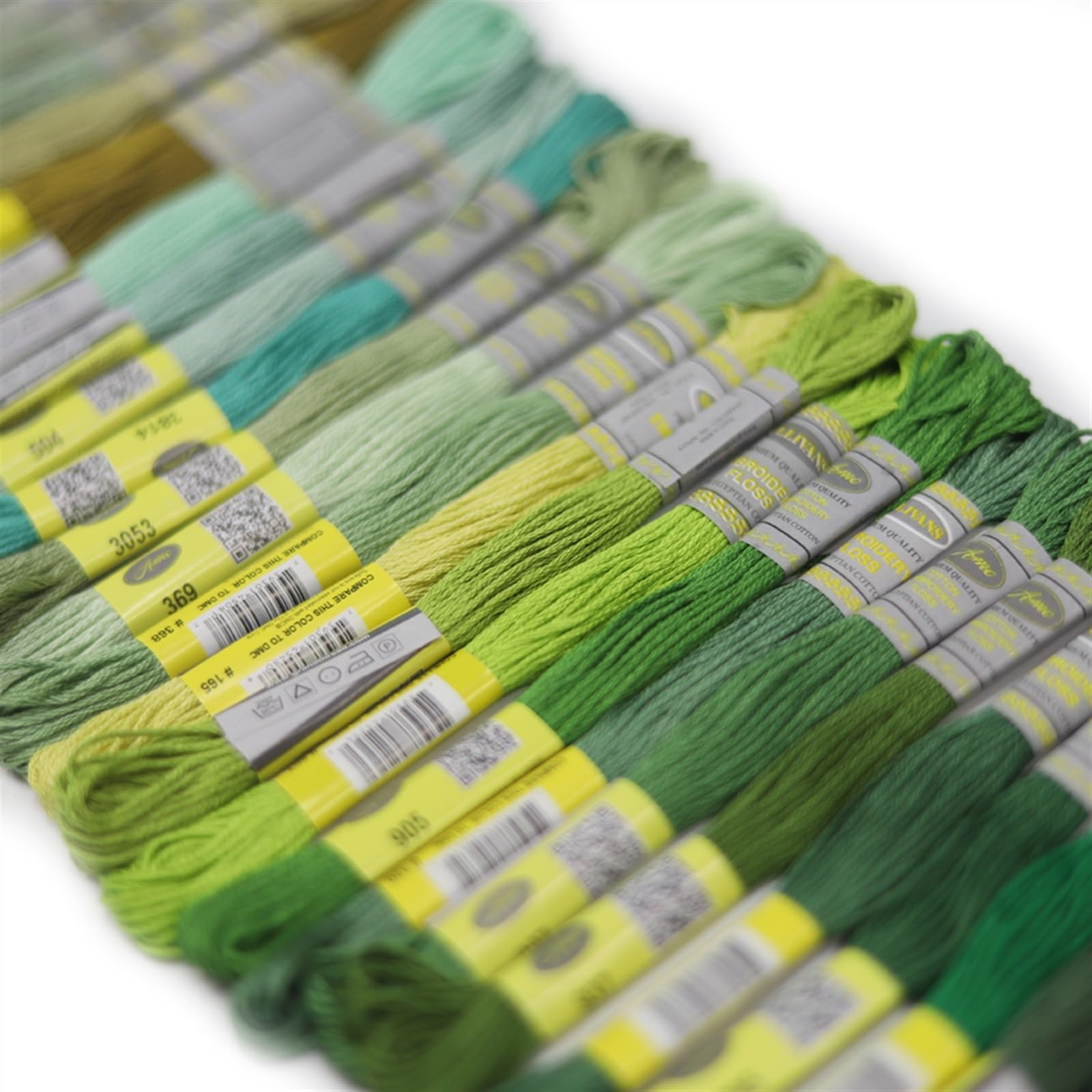 Stickgarn 150 verschiedene, zufällige Farben, Langfaser-Baumwoll-Stickgarn, Kreuzstichgarn, 8,7 Yards lang.