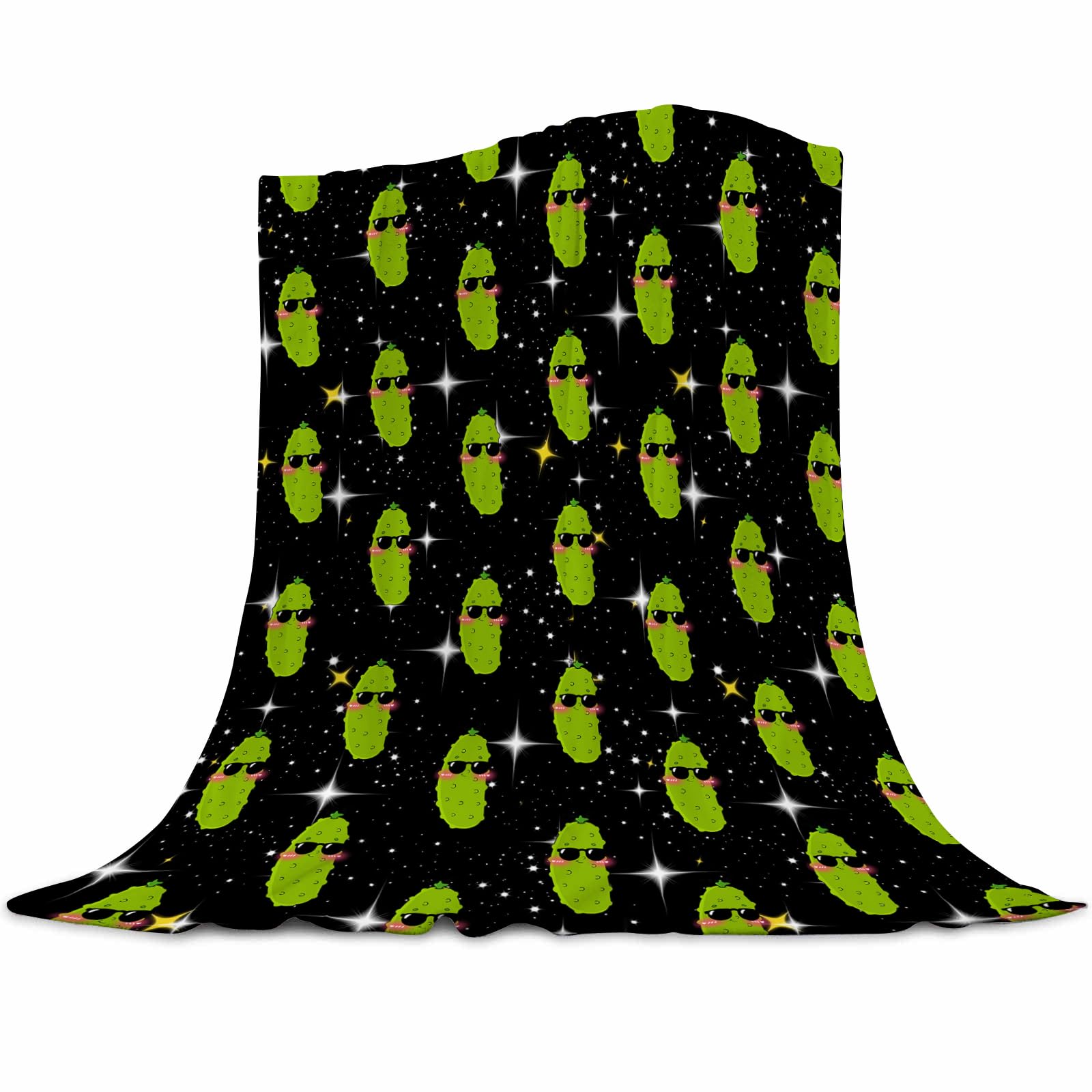 Gaakvrr Boys Color-02 Pickle Blanket, Funny Pickle Gifts For Kids, Large Flannel Blanket, 130X150cm (50X60 Inch)