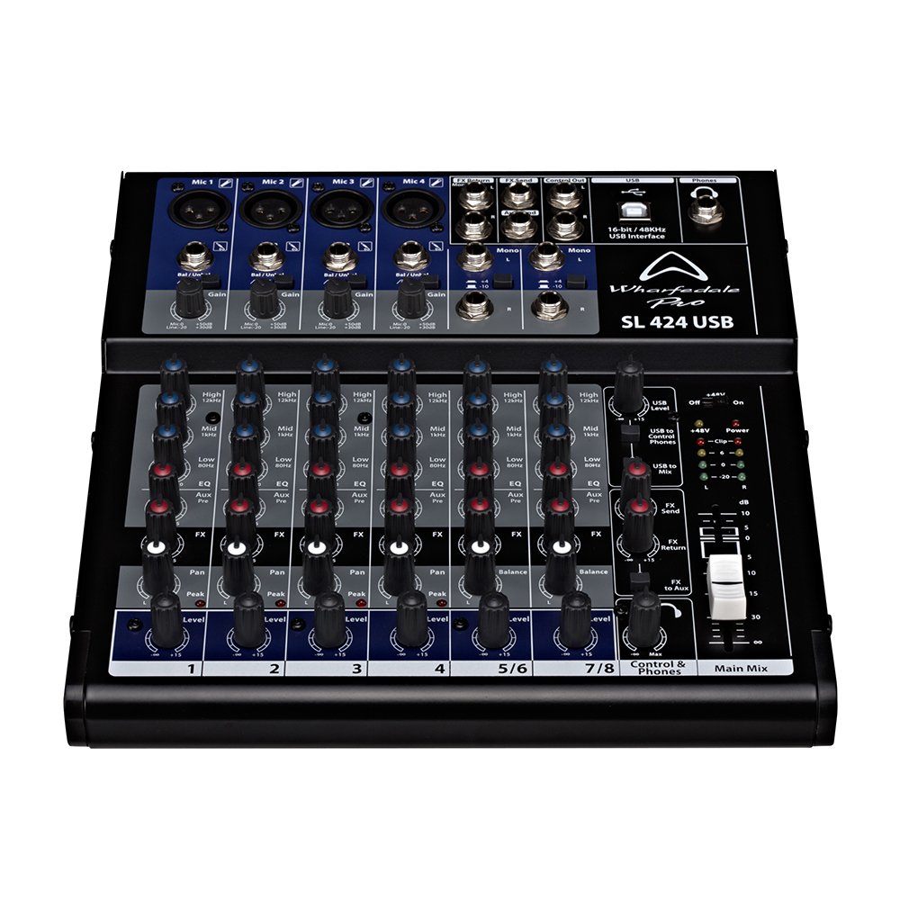WHARFEDALE PRO SL 424 USB mixer audio a 8 canali