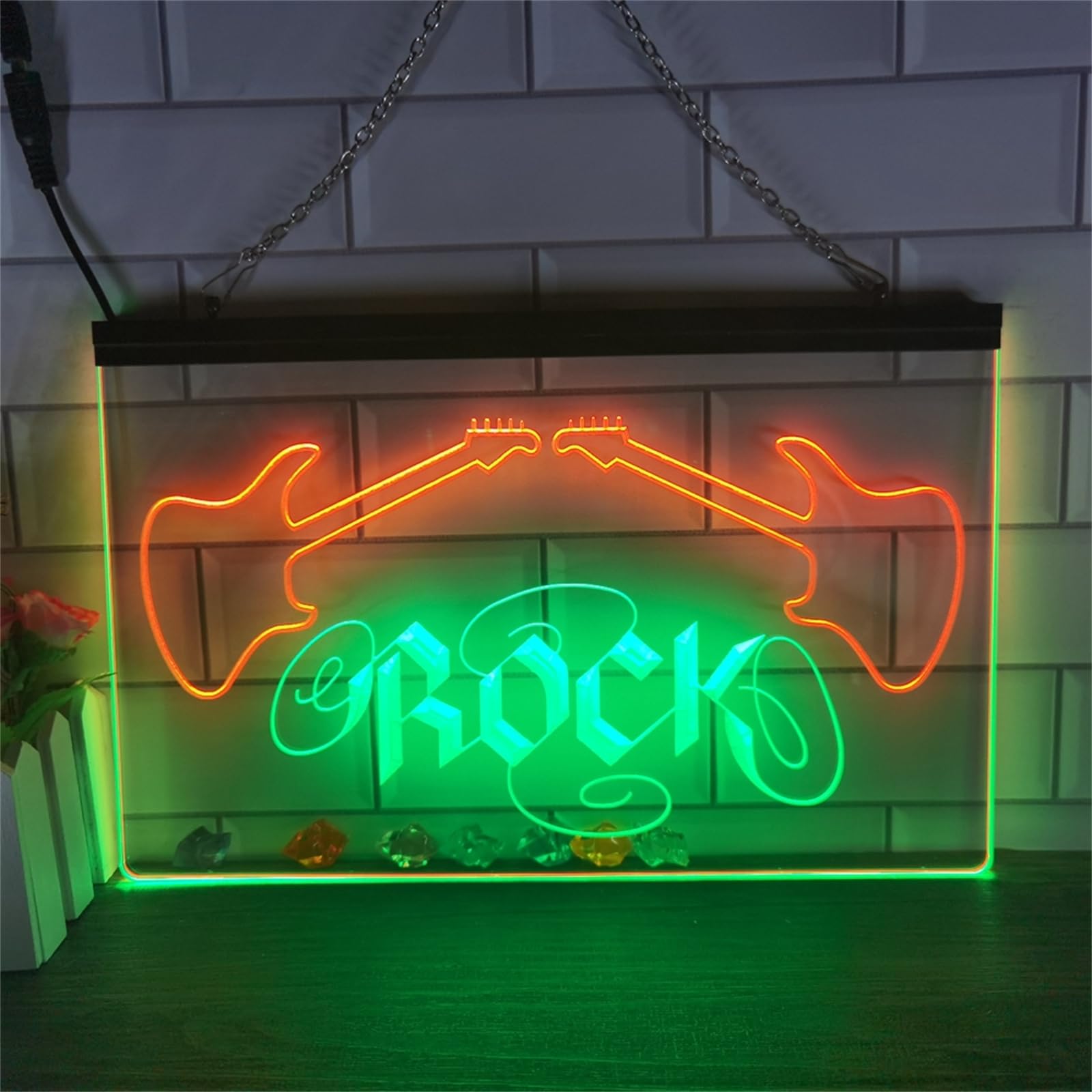 Ingke Girls E Ingk Guitar Rock Neon Sign Guitar Neon Sign Art Guitar Decor Neon Lights Music Studio Bar Party Club Led Light Up Sign Gift For Music Lover Boy Neon With Dimmabl Switch,,11.8"X7.9"