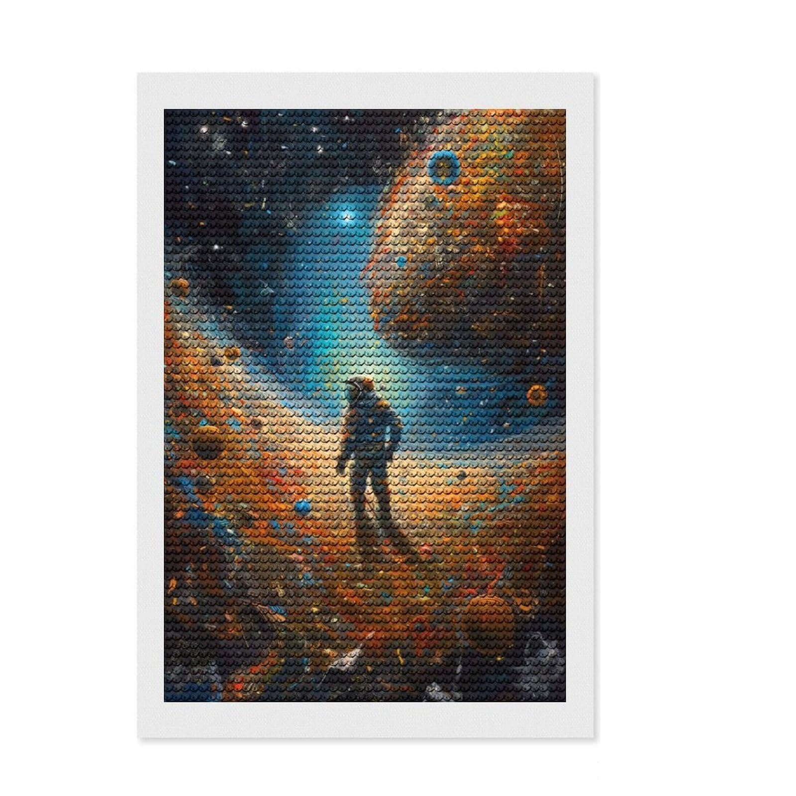 Junmoney Lost in The Ethereal Diamond Painting Set 8"x12", Neat Printed Canvas, with Tool Kit, Bedroom Decor, Gift Idea, Complete Accessories