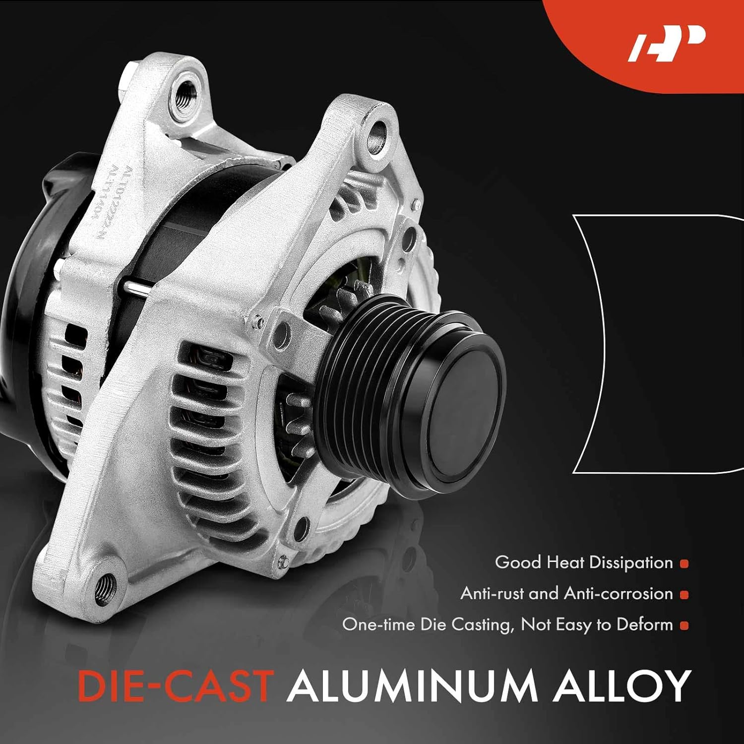 A-Premium Alternator Compatible with Toyota Highlander 2009-2014 L4 2.7L, Venza 2009-2016 L4 2.7L, 12V 150A Clockwise 6-Groove Pulley, Replace# 27060-36040, 27060-0V030, 104210-2570