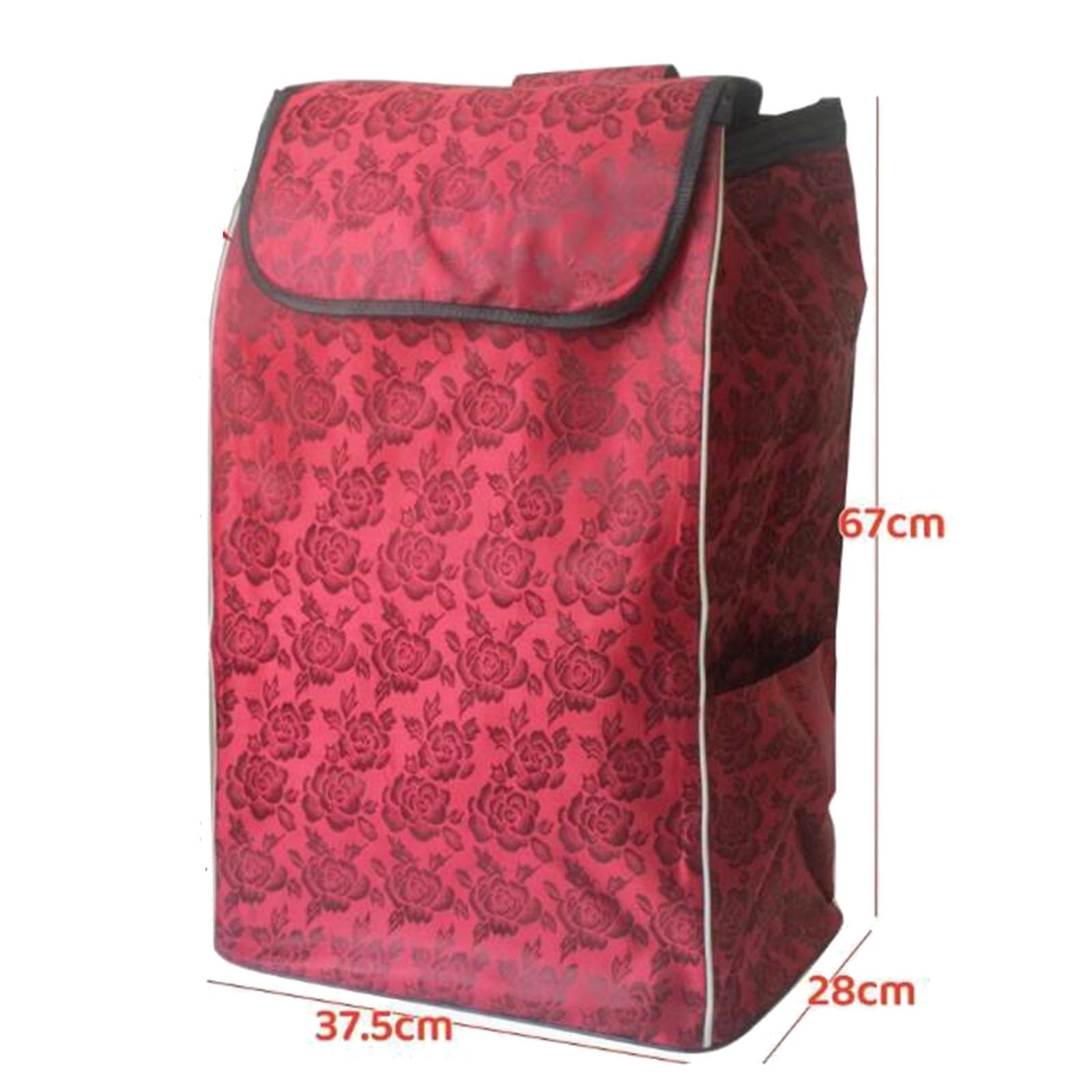 Bolsa de repuesto para carrito de la compra de gran capacidad de 70 litros con bolsillos laterales, bolsa de almacenamiento de tela Oxford impermeable para carrito de la compra, organizador duradero y