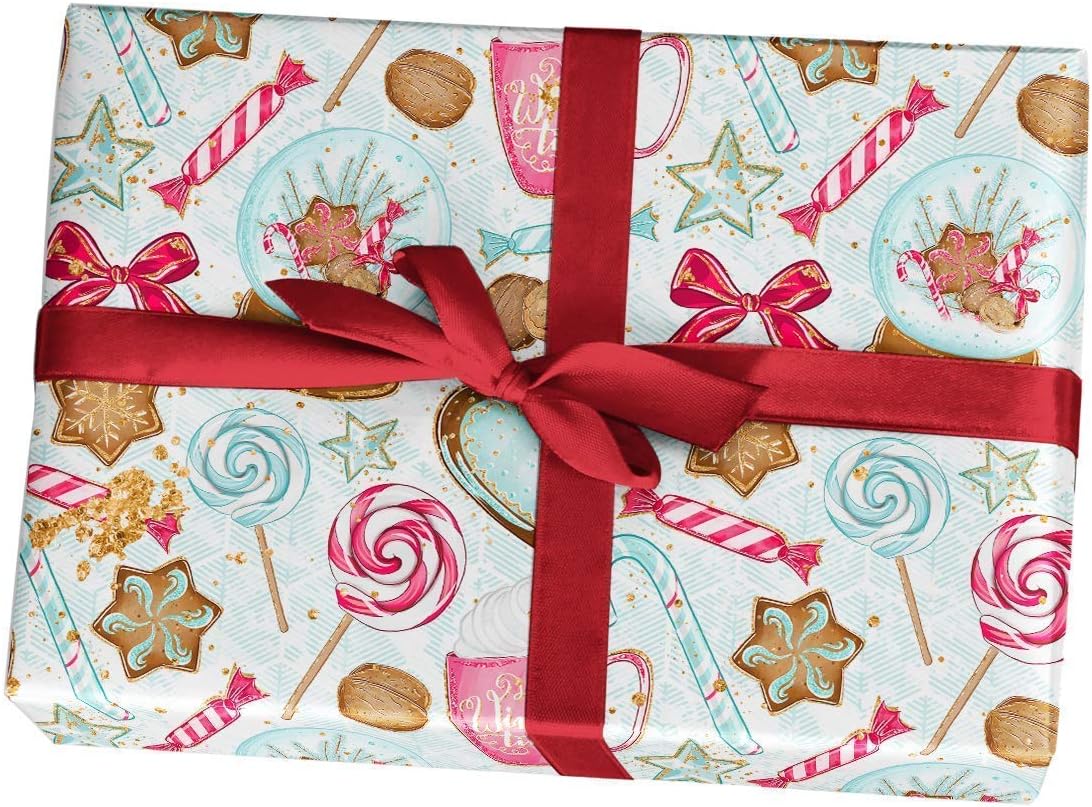 Nutcracker Christmas Wrapping Paper Gift Sheets, 10 Pack of 11x17 inch Sheets, 15 FT, Handmade from Texas