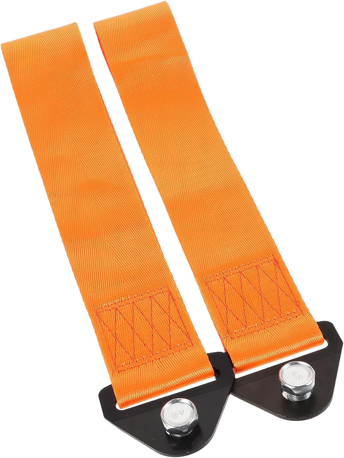 Luxshiny 2pcs Orange Car Tow Strap Heavy Duty Trailer Rope Universal Racing Traction Belt Portable Vehicle Towing Strap Kit for Automotive Exterior Accessories
