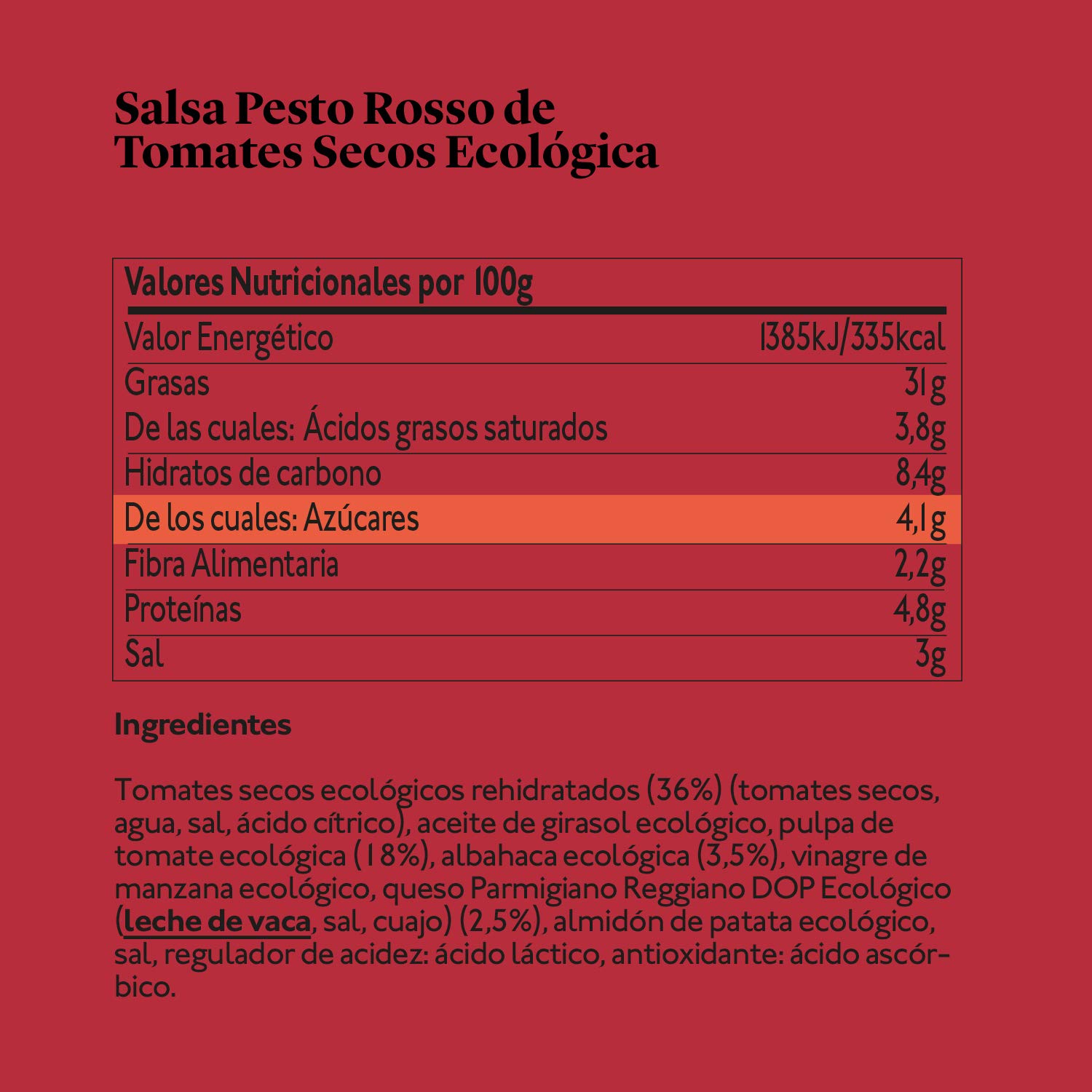 Delicious & Sons Salsa Pesto Rosso de Tomates Secos Ecológica 190g