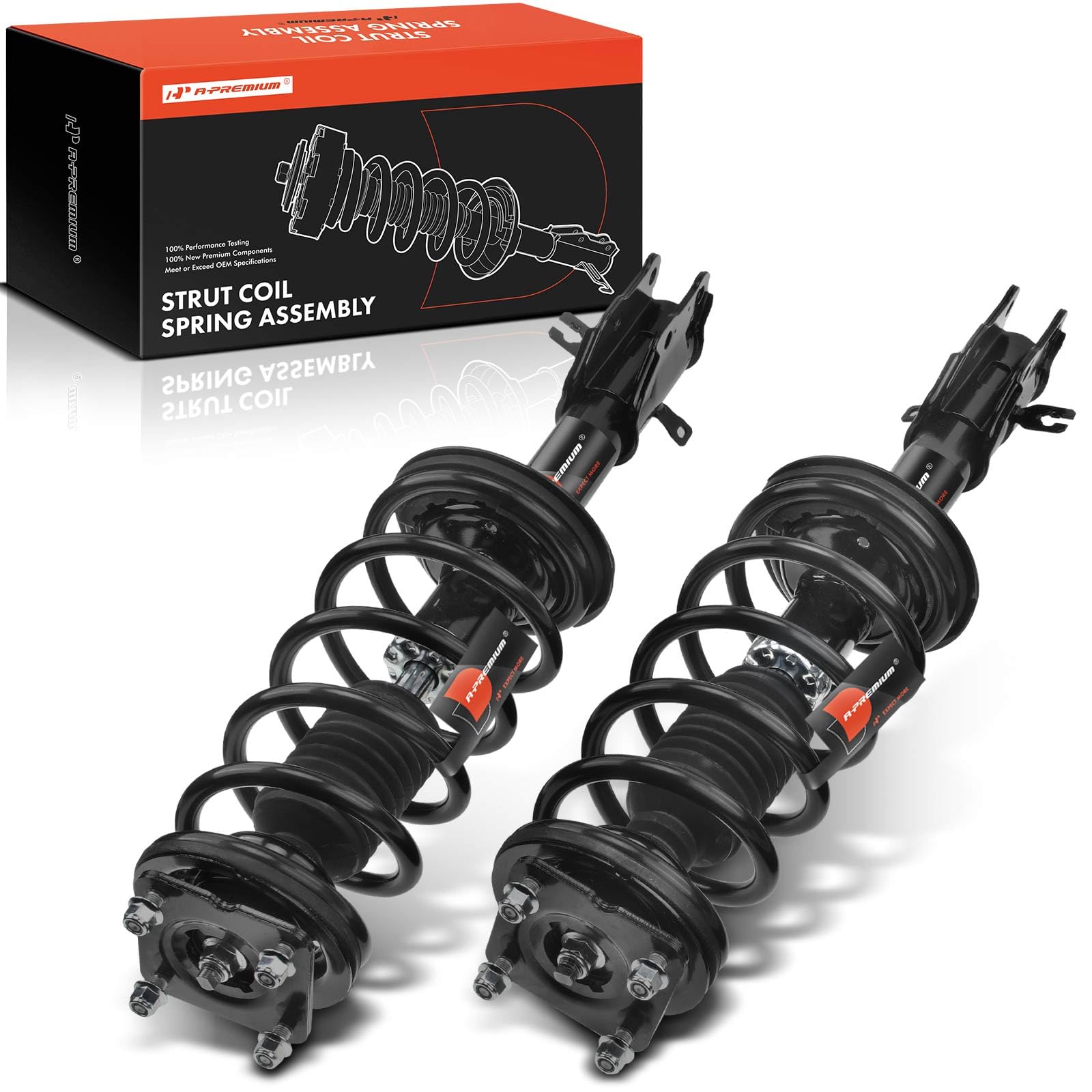 A-Premium Front Pair (2) Complete Strut & Coil Spring Assembly