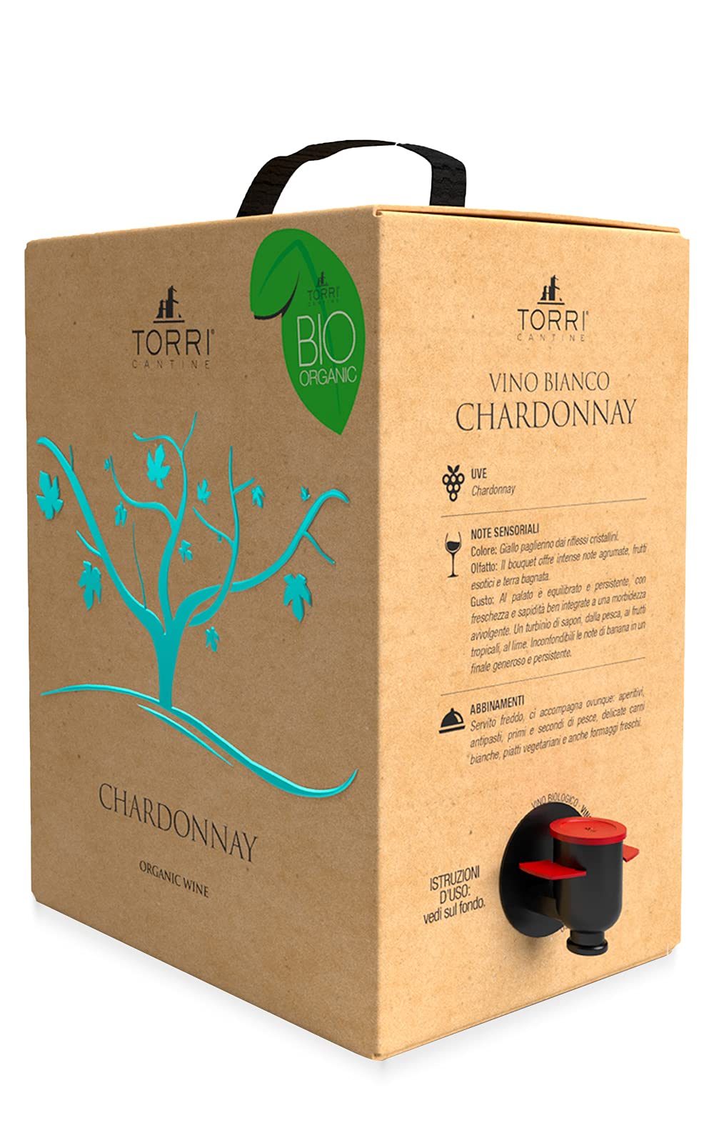 Vino bianco Bag in Box Chardonnay Biologico 5 Litri