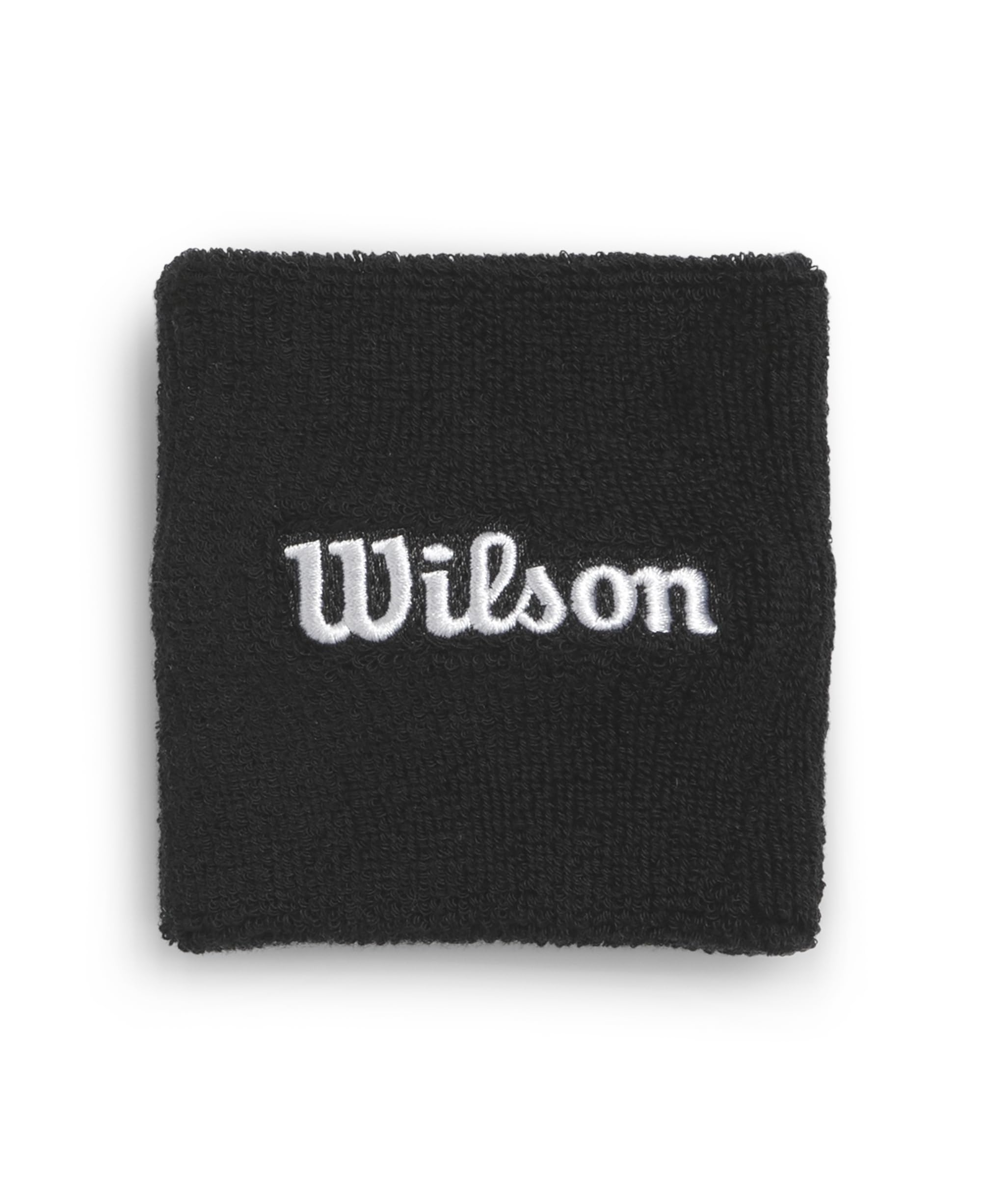 Wilson Terry Logo Wristbands, Moisture-Controlling and Quick-Drying, Colour: Black, Size: One Size