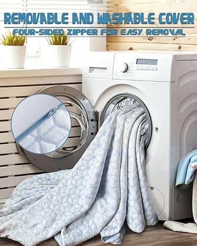 Miniatura 6 de Cubrecolchón de espuma viscoelástica de gel de 3 pulgadas para cama de tamaño individual funda de colchón refrescante para dolor de espalda