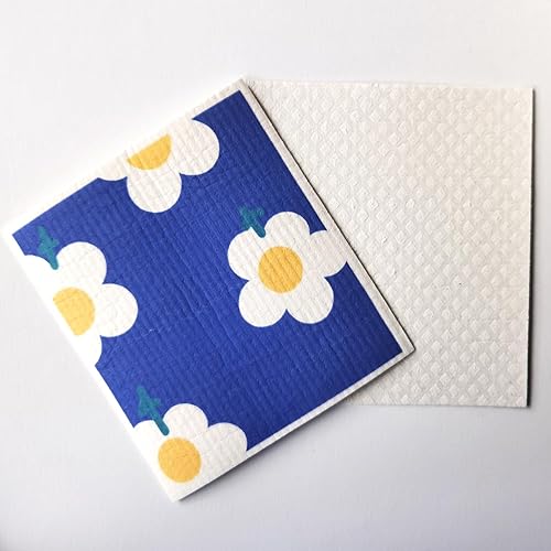 Miniatura 6 de Paños de cocina suecos, paños de esponja reutilizables para cocina, paños de limpieza para cocina, patrón de colores, paquete de 5