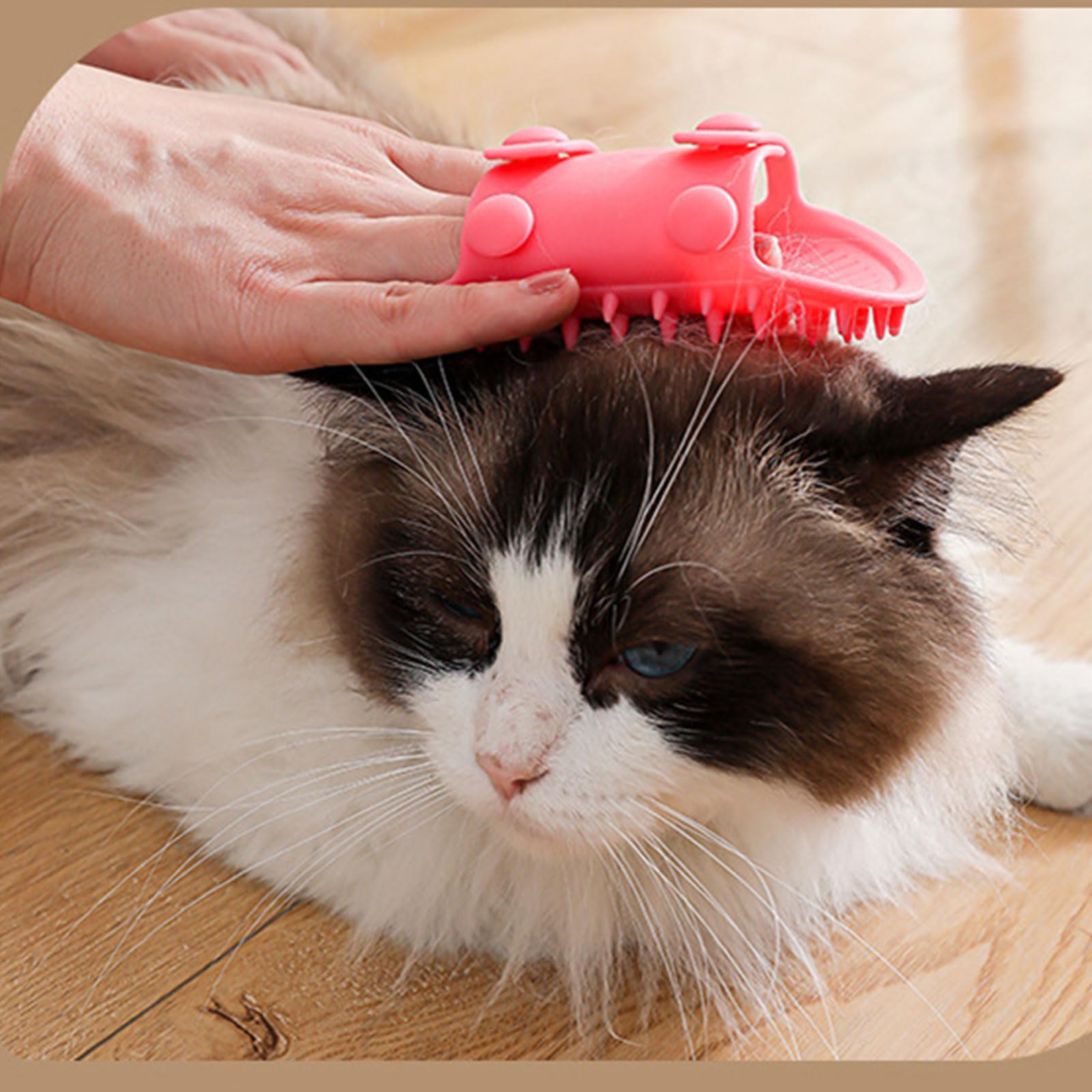 Wmzjnljy 4pcs Cat Self Groomer Soft Silicone 2-in-1 Cleaning Pet Brush Cat Corner Brush Wall Corner Tickling Adjustable Face Scratchers for Haired Scratchers for Table Legs(U71-4) - Image 4