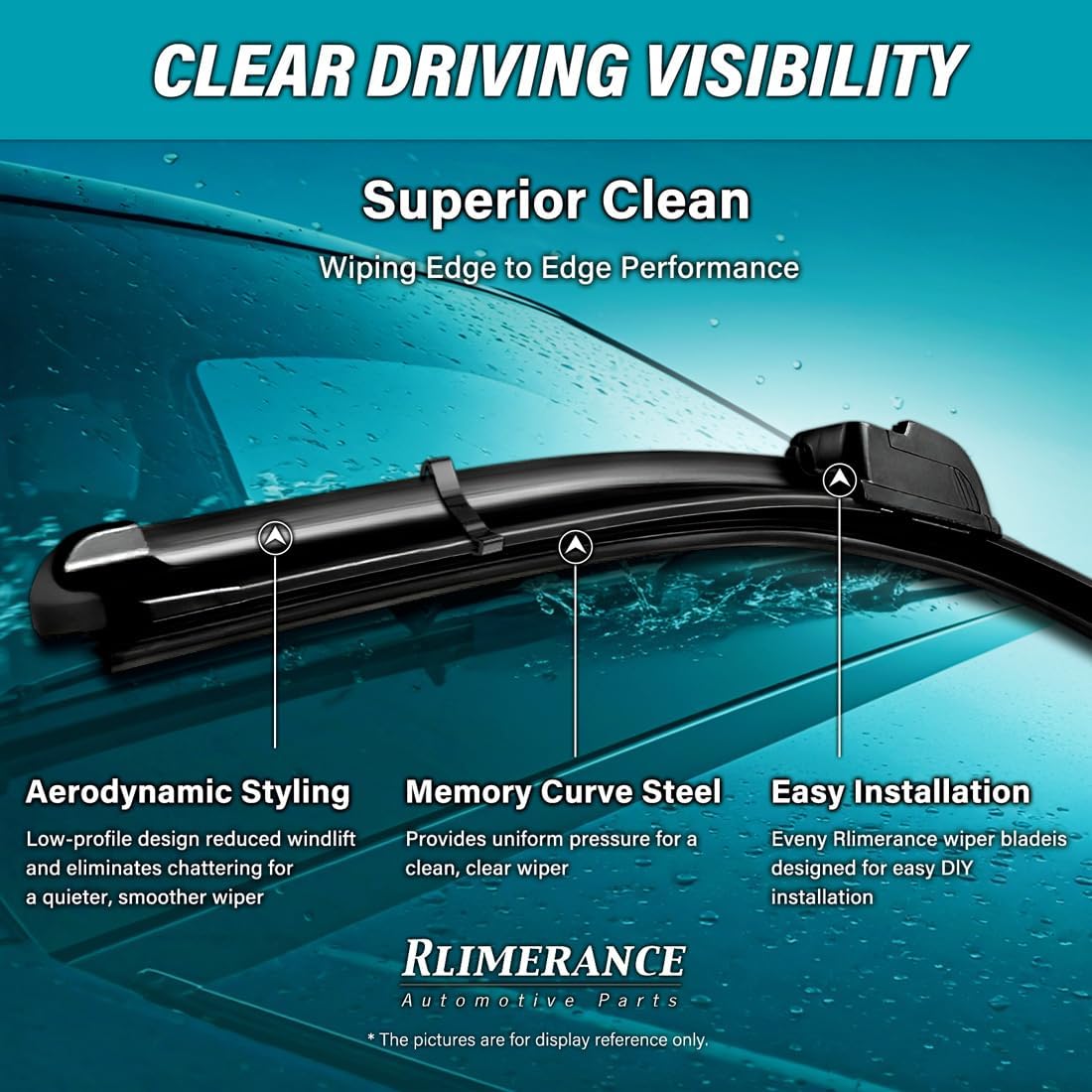 1Pc Windshield Wiper Blades Front Wiper Blade Wipers Replacement fits Mercedes-Benz CLK320 3.2L 1998-2003, fits Mercedes-Benz CLK430 4.3L 1999-2003, fits Mercedes-Benz SLK230 2.3L 1998-2004