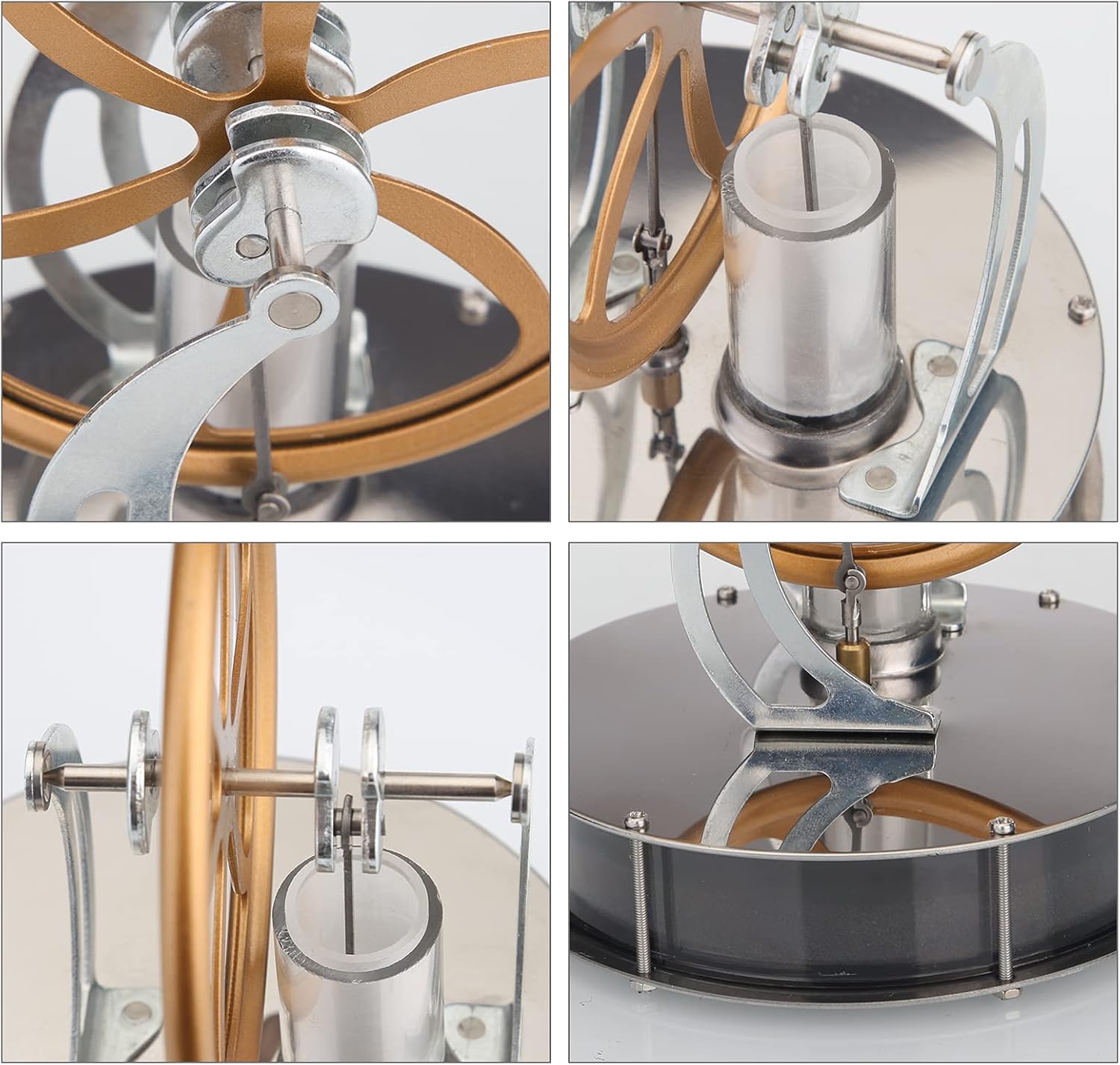 Low Temperature Stirling Engine, Efficient and Quiet Heat-Driven Desktop Stirling Engine Model for Physics and Science Enthusiasts