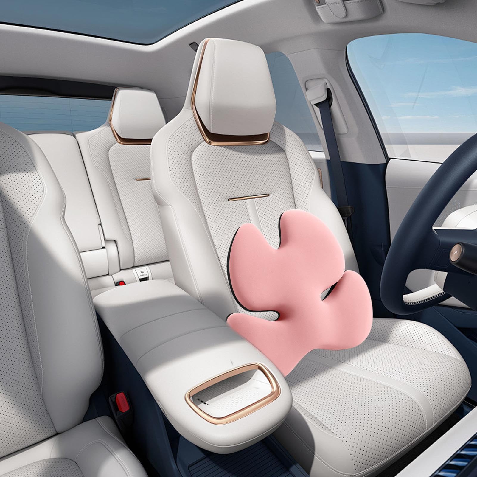 Cojín Lumbar para Coche Corrector Postural con Correas Ajustables