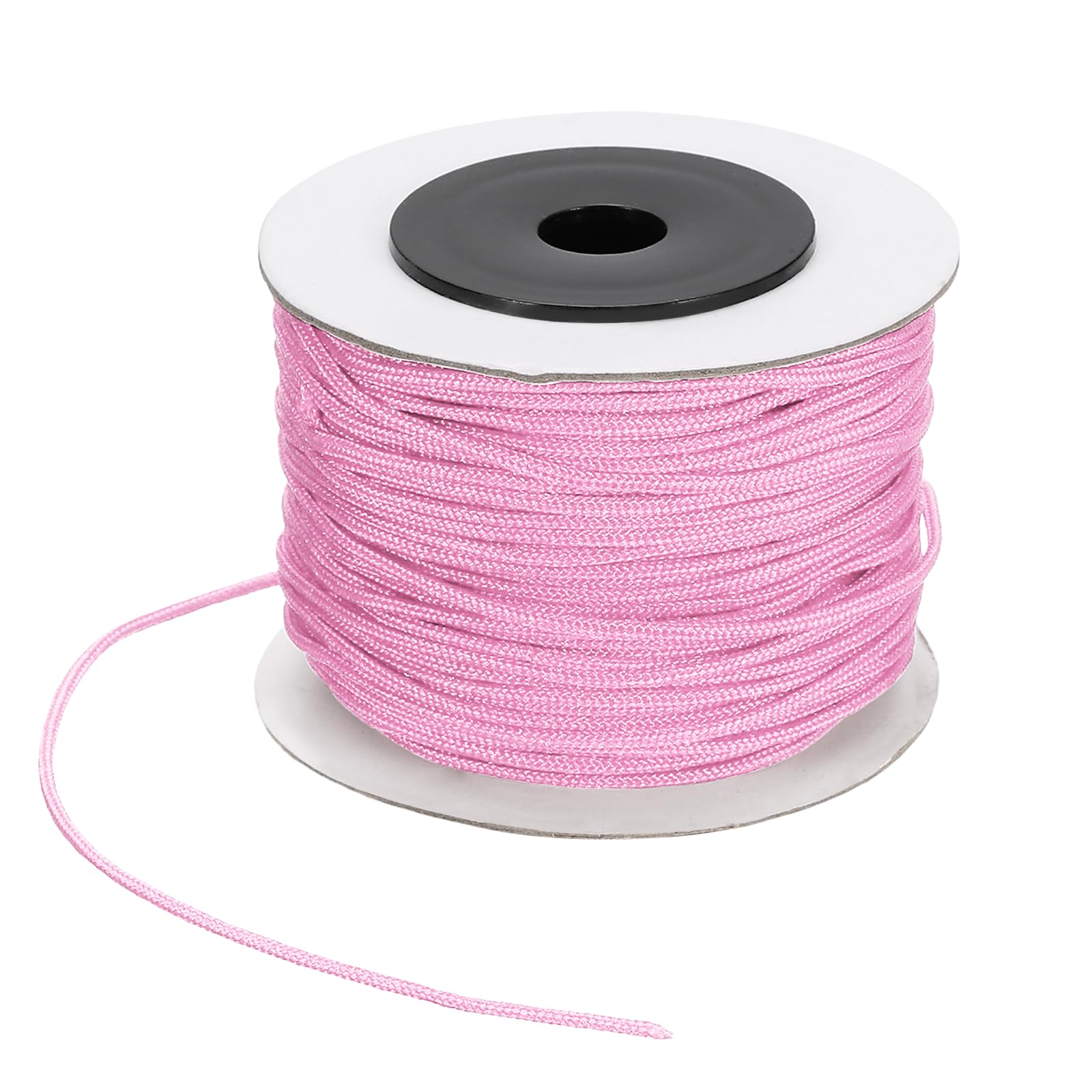 PATIKIL 44 Yard Nylon String for Bracelets, 1.5 mm Nylon Rope Cord Braided Ornament Lanyard Thread Universal Blinds Pull Strings for DIY Craft Bead Bracelet Making, Pink