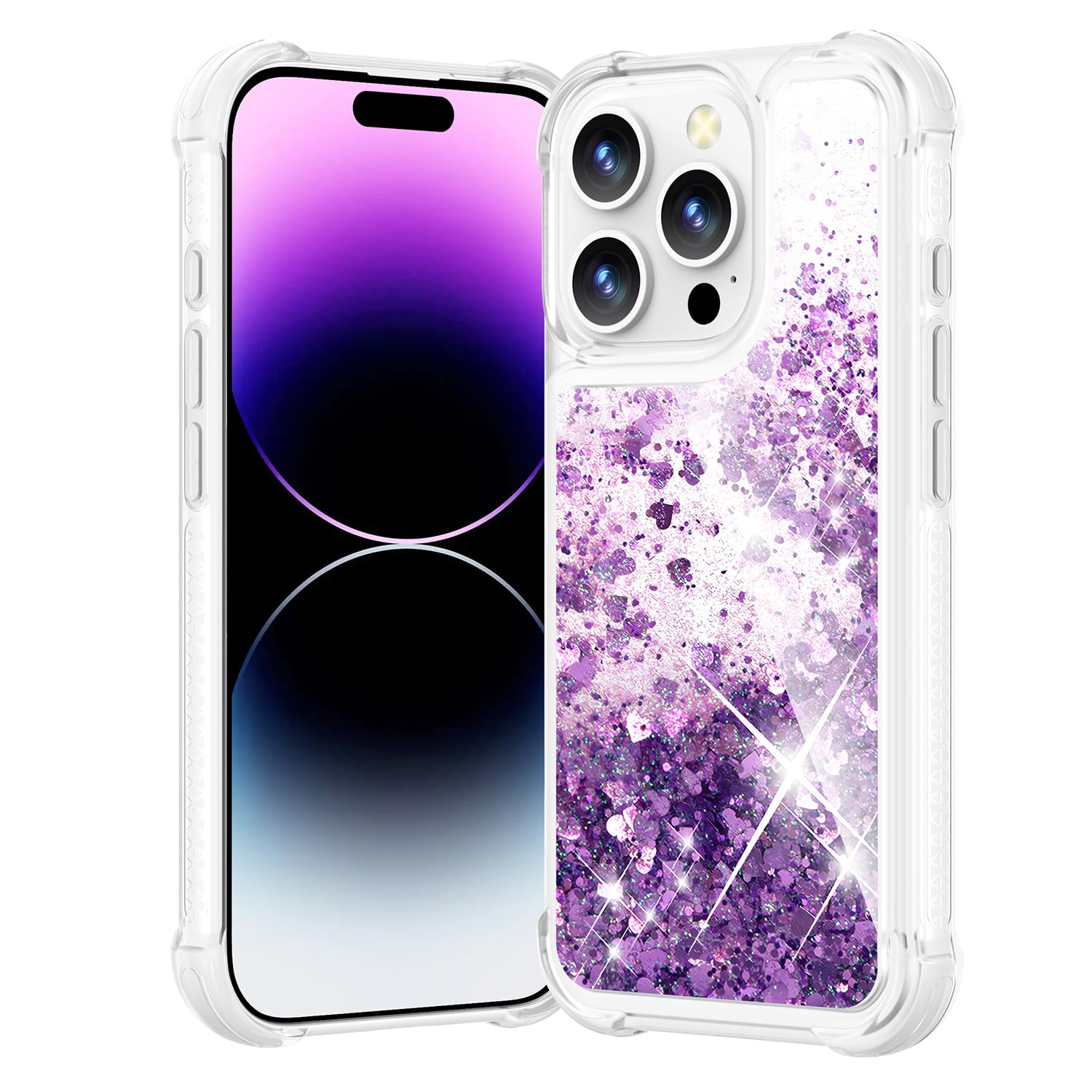 Coque antichoc iPhone 13 Pro Max paillettes liquide pour look chic en soirée