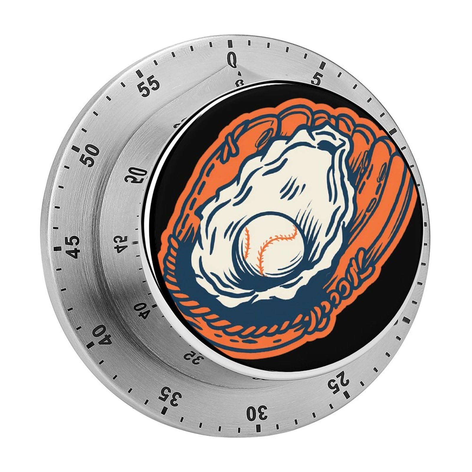 Oysters Baseball Glove Mechanical Timer with Alarm for Kitchen Cooking Productivity Stainless Steel Timers