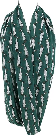 Etwoa Indian Runner Duck Pattern infinity Scarf Circle Scarf Loop Scarf