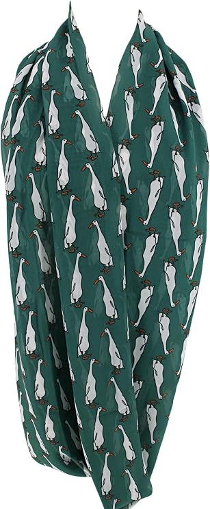 Etwoa Indian Runner Duck Pattern infinity Scarf Circle Scarf Loop Scarf