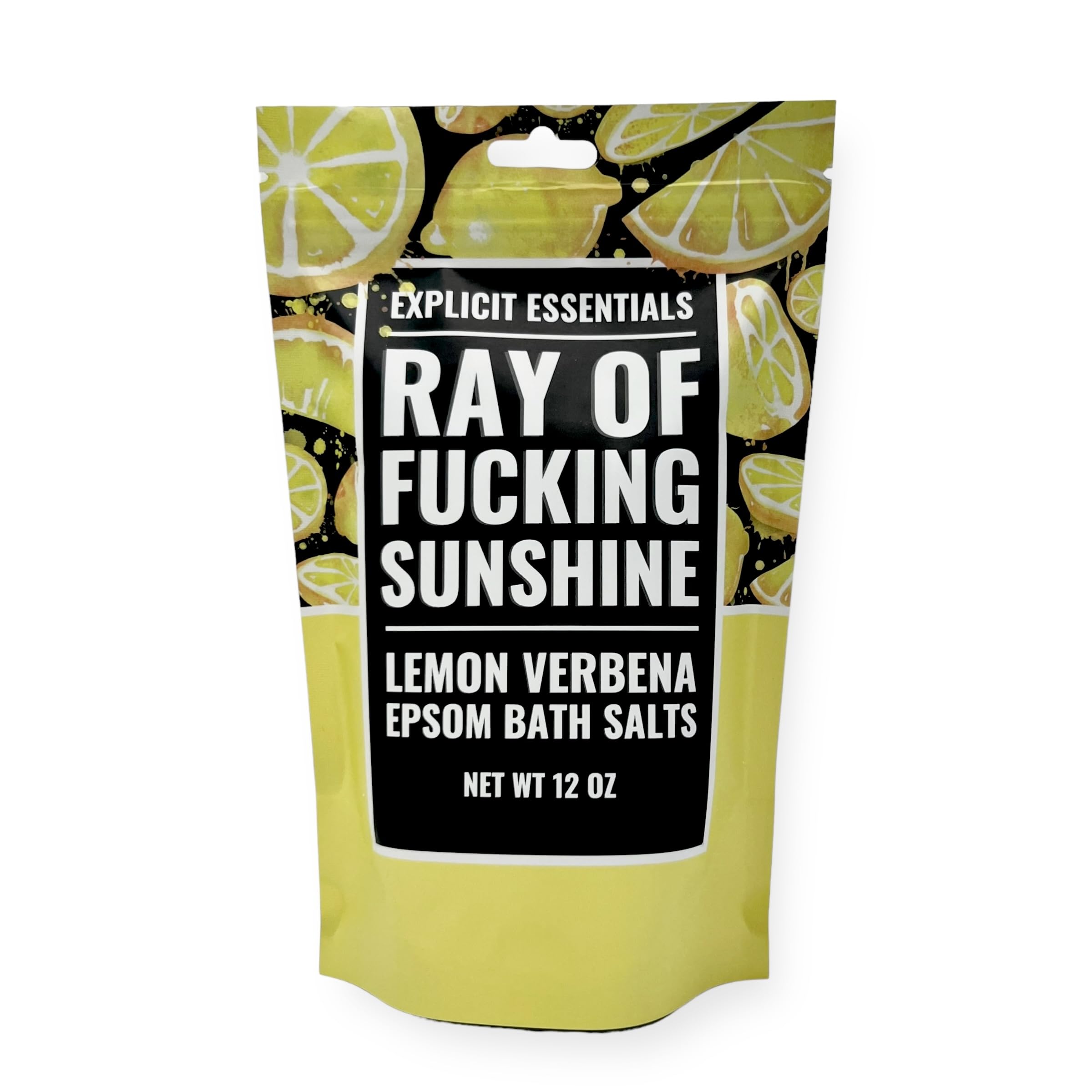 Explicit Essentials Lemon Verbena Epsom Bath Salts, 12 oz