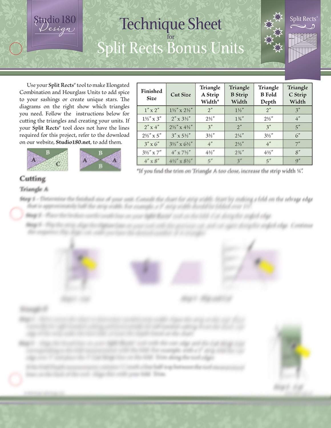 Studio 180 Design Technique Sheet - no. 22, for Split Rects Bonus Unit Blocks Using The Split Rects Tool