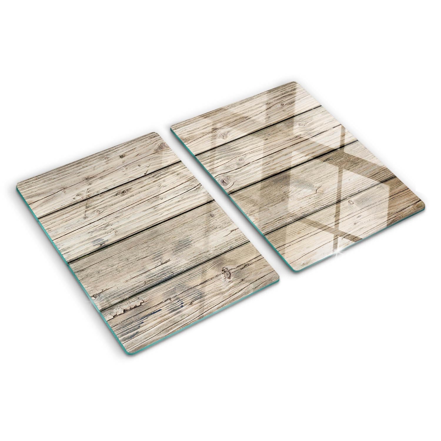 Planche à découper en bois 2x40x52 cm symétrique avec pieds antidérapants