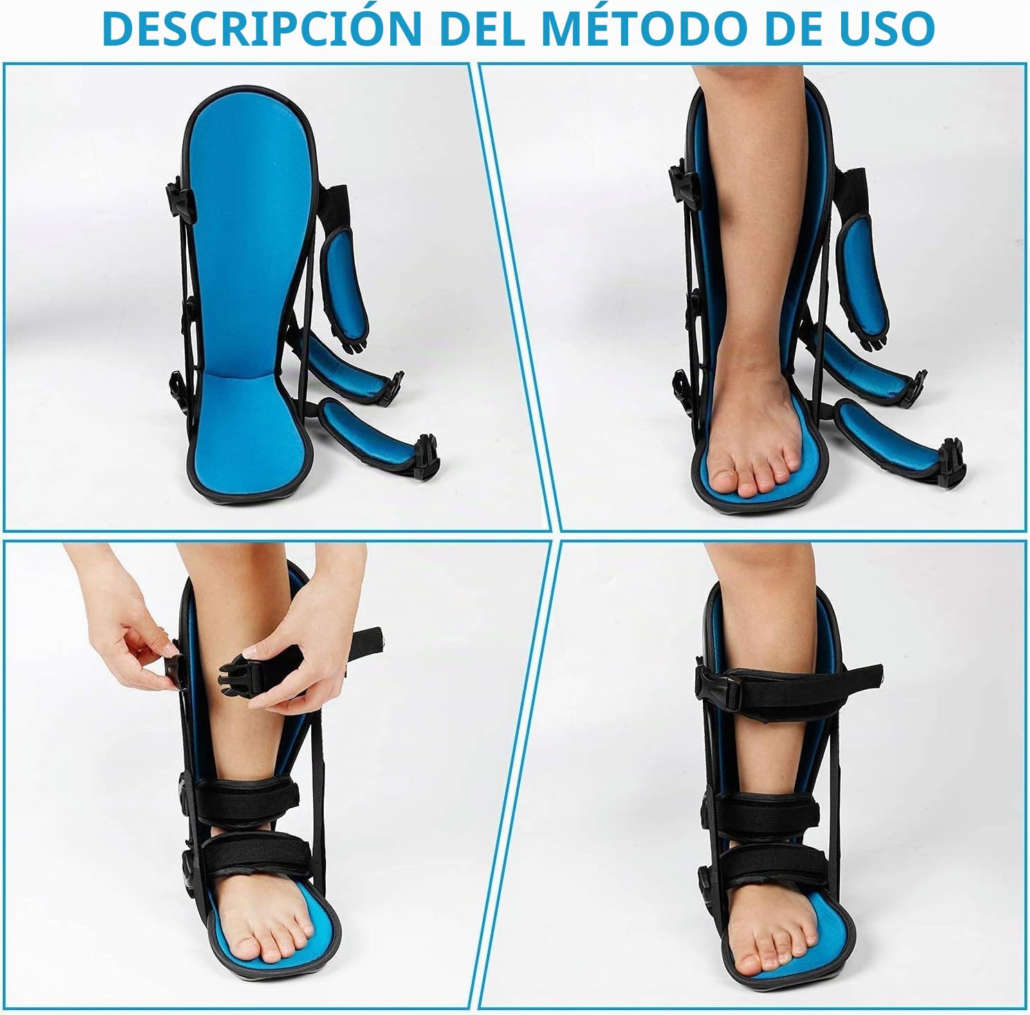 Fascitis plantar Férula Soporte para Pie Bota Tendinitis Brace para Fascia Tendón y pantorrilla Estiramiento Talón Hueso M